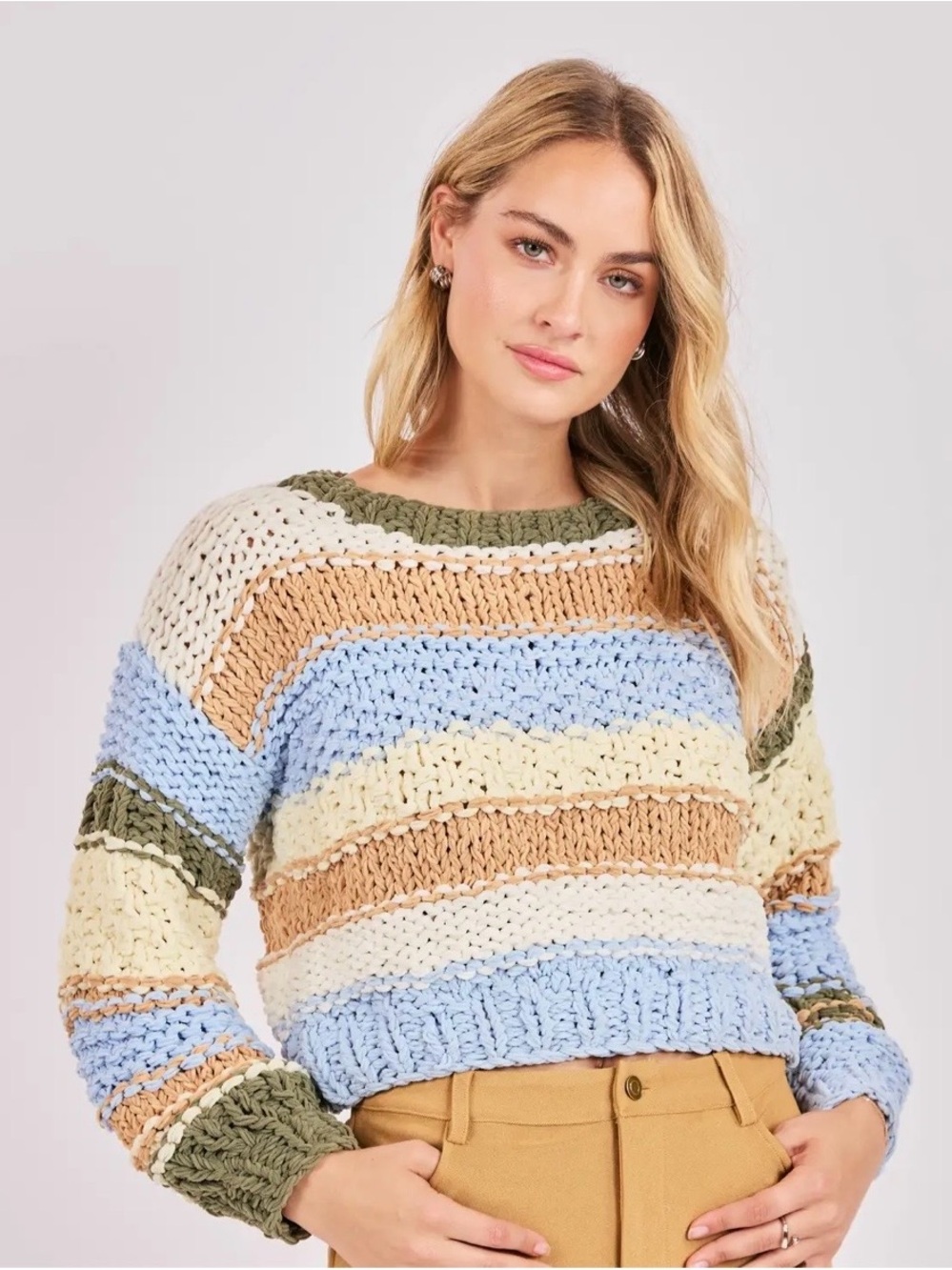 Sadie & Sage chunky knit cropped sweater